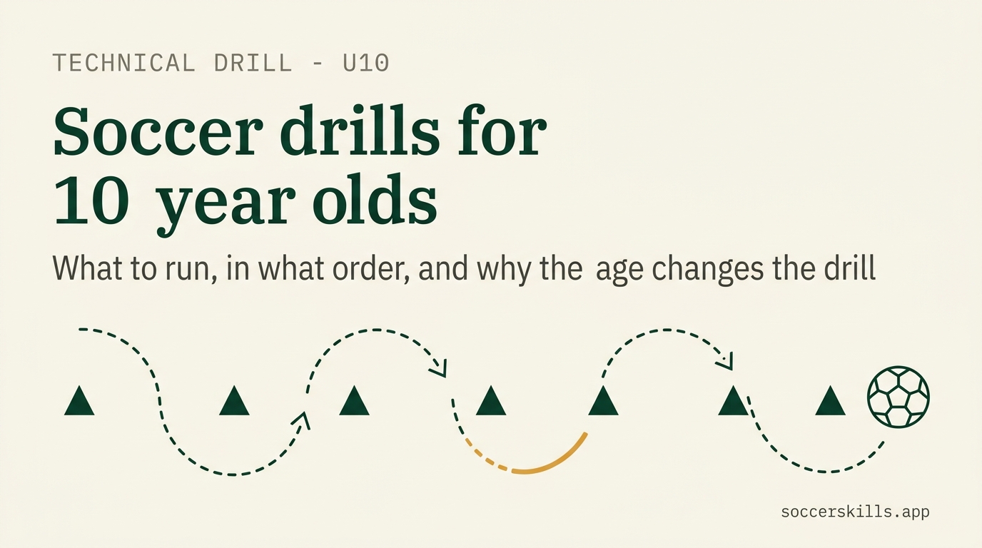 Soccer drills for 10 year olds: what to run, in what order