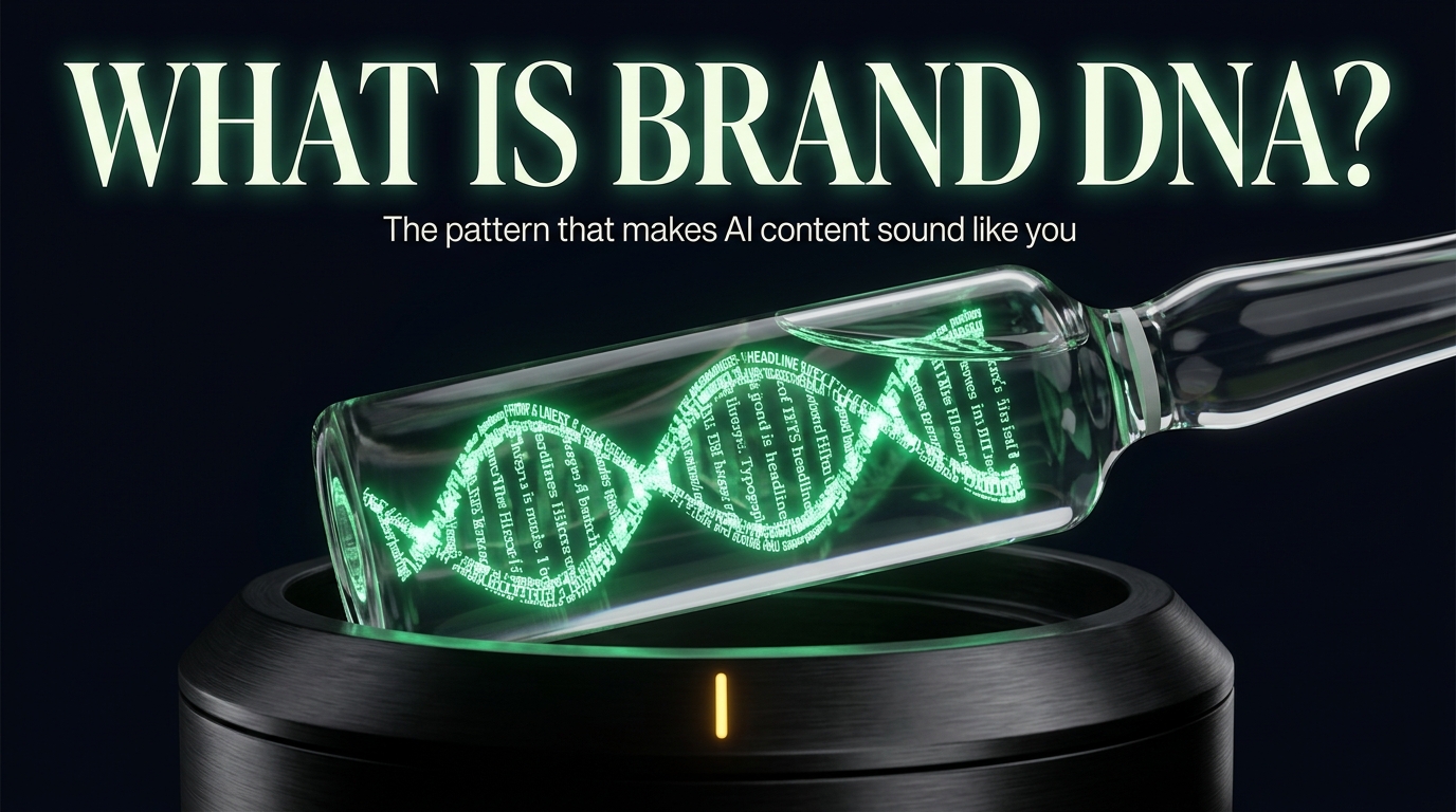 What is Brand DNA – the identity pattern underneath a voice guide, and why AI content reads as generic without it